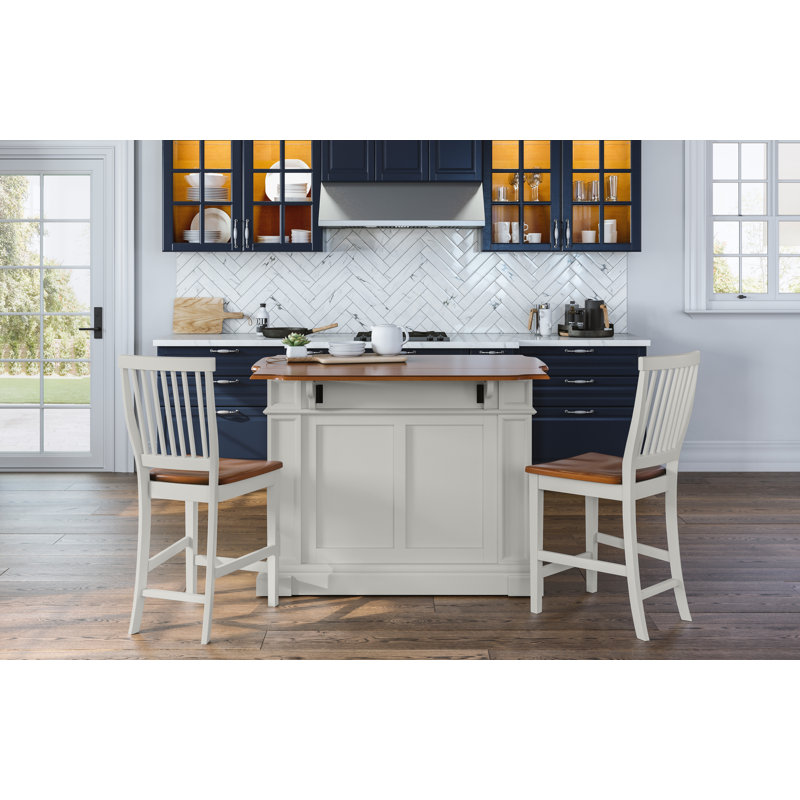 Darby Home Co Mattice 49.75'' Wide Kitchen Island Set & Reviews Wayfair